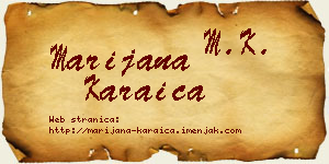 Marijana Karaica vizit kartica